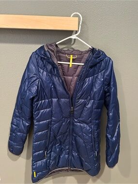 Lole Navy Packable Hooded Puffer Jacket